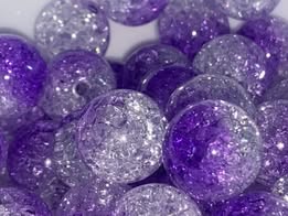16mm ombré crackle beads with a basic glossy coat.