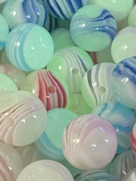 16mm light color zebra mix that is luminous
