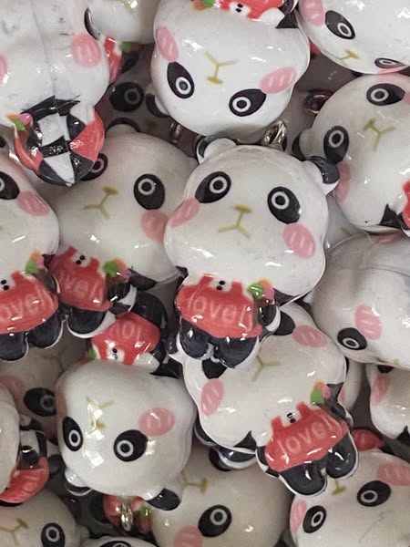 30mm flashing lights panda pendants.