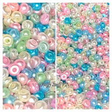 4cm off center hole seed beads.