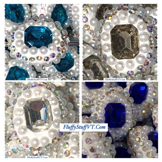 24mm clay gem/pearls/rhinestones oval beads.