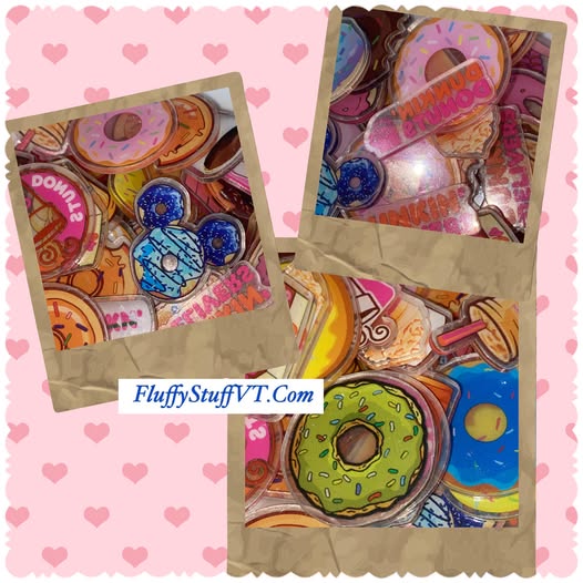 4cm Dunkin Donuts double sided acrylics