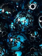 16mm toxic bead with black base beads