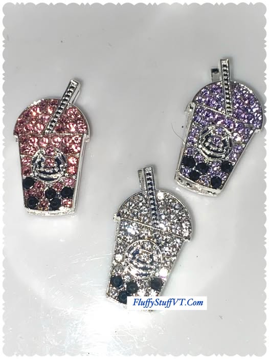 26mm four hole boba rhinestone metal bead.