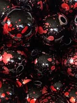 16mm toxic bead with black base beads