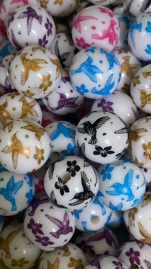16mm hummingbird bird beads