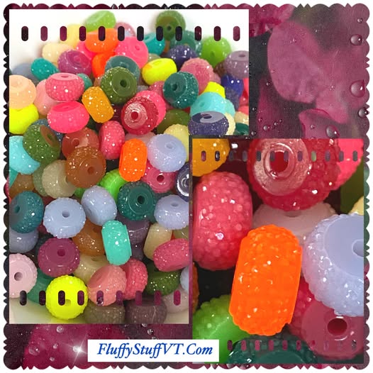 10mm mixed color diamond cut spacers (fits pens).
