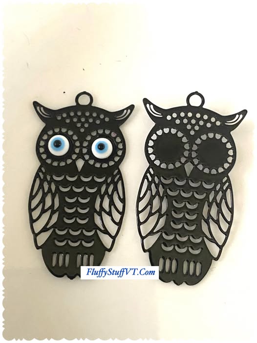 36mm metal owl pendant