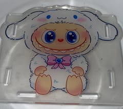 Labubu slide together pencil bin. Design on both sides