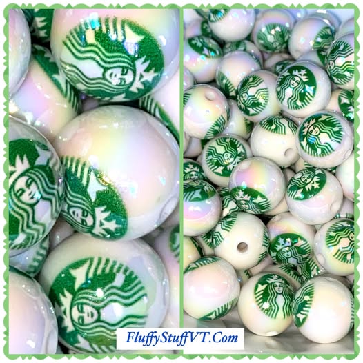 16mm starbucks classic logo design bead
