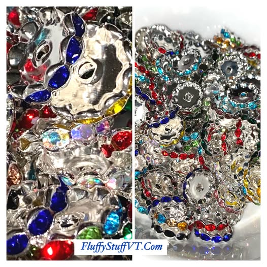 16mm sliver scallop mixed color spacers