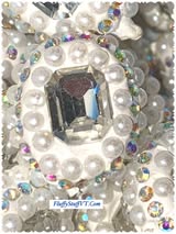 24mm clay gem/pearls/rhinestones oval beads.