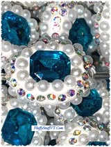 24mm clay gem/pearls/rhinestones oval beads.