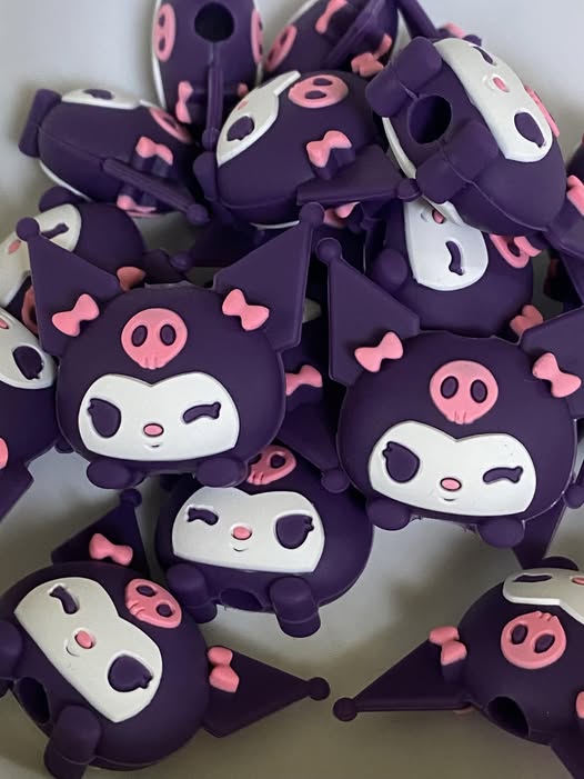 25mm Kuromi purple silicone focal