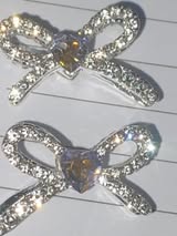 14mm rhinestone with gem heart metal bead