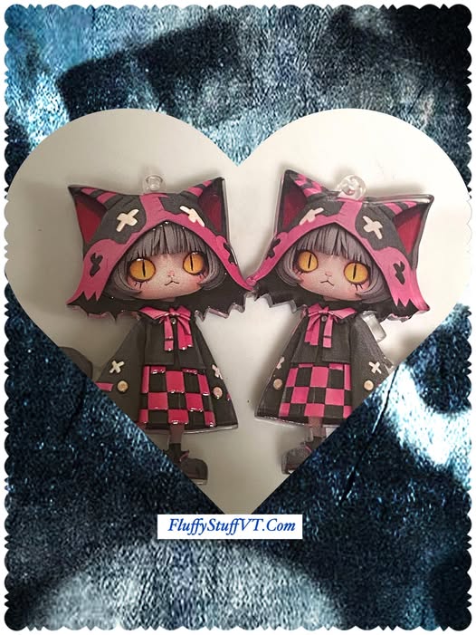 45mm double sided with texture pendant acrylic