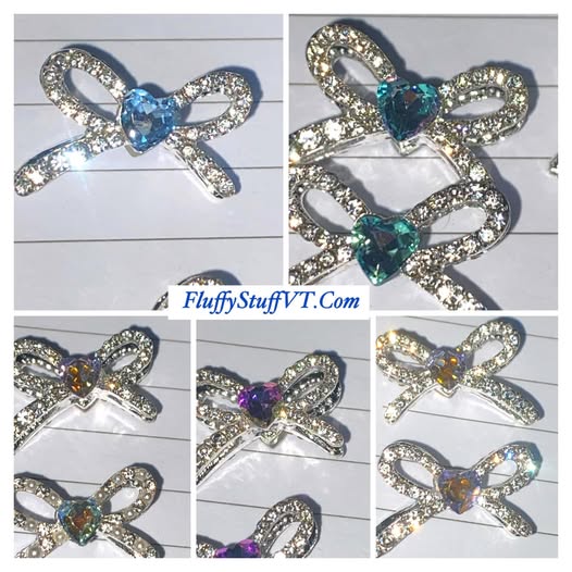 14mm rhinestone with gem heart metal bead