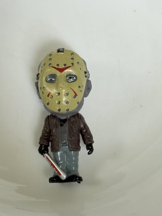 3d figures w/little stand and hole in one foot.