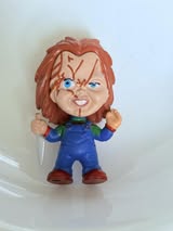 3d figures w/little stand and hole in one foot.