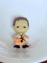 3d figures w/little stand and hole in one foot.