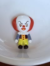 3d figures w/little stand and hole in one foot.