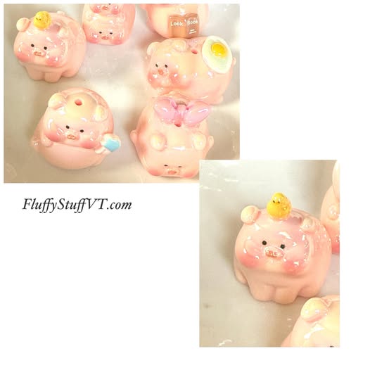 up to 31mm glossy pig beads