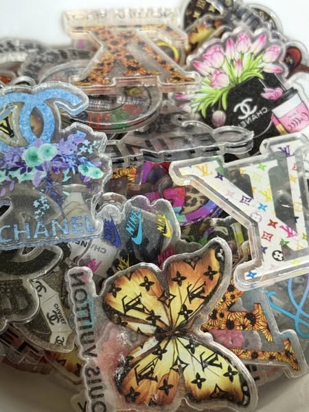4cm every designer random mix double sided acrylic