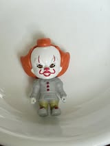 3d figures w/little stand and hole in one foot.