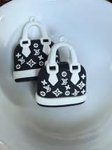 51mm Large rubber LV purse pendants