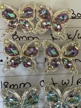 21mm prettiest metal and gem butterfly ever made💕