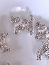 18mm metal rhinestone/pearl/gem heart bead.