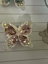 21mm prettiest metal and gem butterfly ever made💕