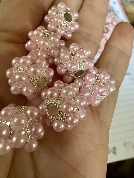 12mm metal/pearl top quality spacer bead.
