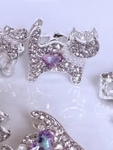 18mm metal rhinestone/pearl/gem heart bead.