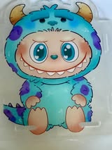 Labubu slide together pencil bin. Design on both sides