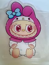 Labubu slide together pencil bin. Design on both sides