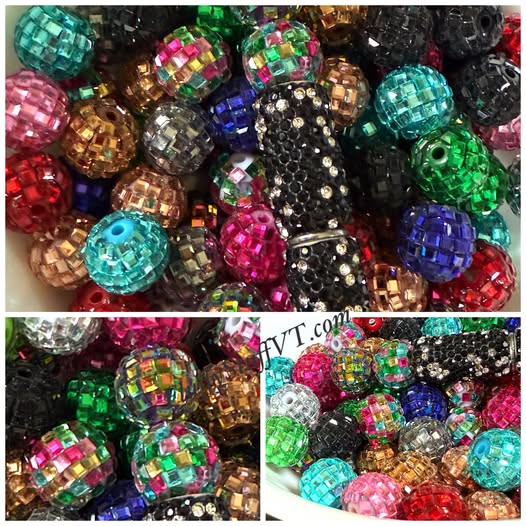 16mm glass, yes, glass! Disco beads
