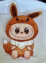 Labubu slide together pencil bin. Design on both sides