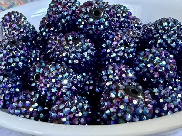 18mm acrylic rhinestone beads