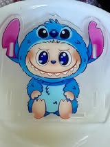 Labubu slide together pencil bin. Design on both sides