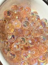 16mm textured uv coated moon beads