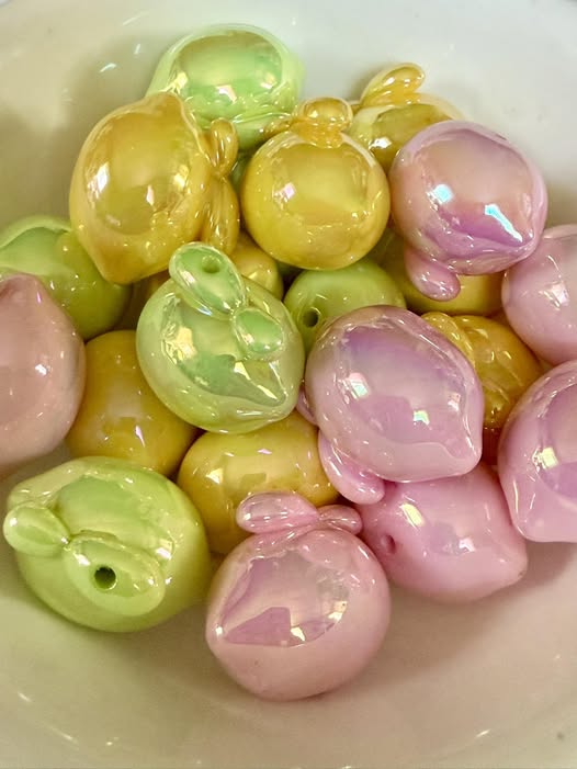 30mm ab coated mixed citrus beads!