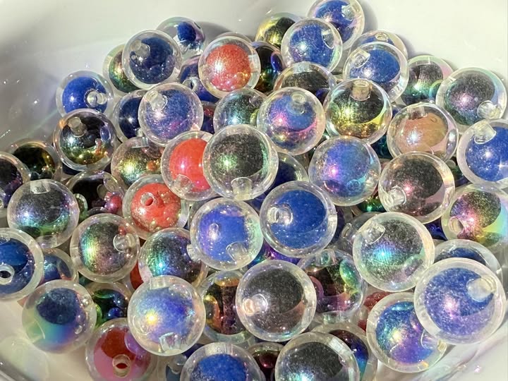 16mm dark double layer beads