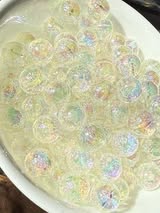 16mm textured uv coated moon beads