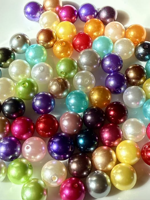 16mm different mixed metallic pearl bead
