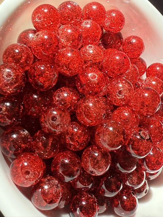 16mm uv crackle with subtle animal print bead