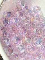 16mm textured uv coated moon beads
