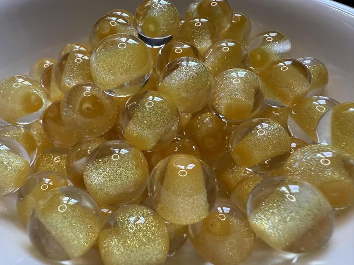 16mm glow glitter center color