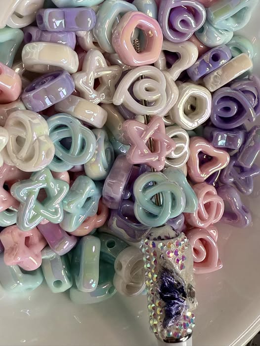 12mm uv coated mixed chunky shape beads
