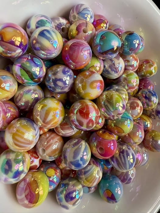 16mm rainbow zebra mix.